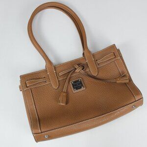 East/West Tassel Tote Saddle Pebble Leather